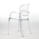 Table set 200x80cm iron legs 6 transparent chairs design Jaipur XL Buy