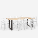 Set 8 transparent chairs design dining table 220x80cm Jaipur XXL Catalog