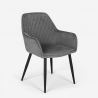 Set 4 velvet chairs design table 160x80cm industrial style Samsara M1 Buy