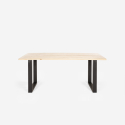 Rectangular Dining Set 180x80cm with 6 Velvet Chairs Samsara L2 Design 