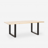 Rectangular Dining Set 180x80cm with 6 Velvet Chairs Samsara L2 Design 