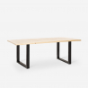 Samsara L2 rectangular table set 180x80cm design 6 velvet armchairs 