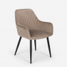 Set of 6 Modern Design Velvet Chairs with 180x80cm Dining Table, Samsara L3 Choice Of