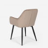 Set of 6 Modern Design Velvet Chairs with 180x80cm Dining Table, Samsara L3 Model