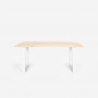 Set of 6 Modern Design Velvet Chairs with 180x80cm Dining Table, Samsara L3 