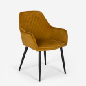 Set 6 chairs velvet table 200x80cm industrial design Samsara XL2 Buy