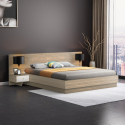 Lift-up double bed 160x190 cm 2 bedside tables modern design Schwaz Choice Of