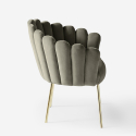 Shell chair modern design velvet gilded legs Calicis Sale