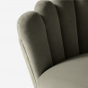 Shell chair modern design velvet gilded legs Calicis Catalog