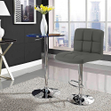 Fixed Swivel Adjustable Bar and Kitchen Stool with Backrest and Footrest Atlanta Buy
