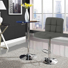 Fixed Swivel Adjustable Bar and Kitchen Stool with Backrest and Footrest Atlanta Buy