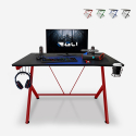 Ergonomic PC gaming desk cable management headphone holder drink holder 110x70cm TRUST IN GAME Sale