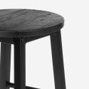 High bar stool kitchen industrial design wood metal footstool Tamm Price