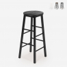 High bar stool kitchen industrial design wood metal footstool Tamm Offers