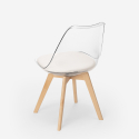 transparent kitchen bar chair with cushion scandinavian design Goblet caurs Model