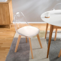 transparent kitchen bar chair with cushion scandinavian design Goblet caurs Bulk Discounts