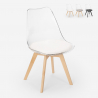 transparent kitchen bar chair with cushion scandinavian design Goblet caurs Catalog