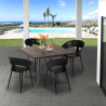square table set 80x80cm Lix industrial 4 chairs modern design reeve Bulk Discounts