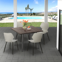 set bar kitchen square table 80x80cm Lix 4 chairs modern design howe Bulk Discounts