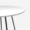 Modern round table 100cm white metal legs black dining room Marmor Offers