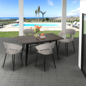 kitchen dining table set 120x60cm Lix 4 chairs modern design tecla Bulk Discounts