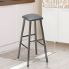 Hardness style industrial metal stool with leatherette cushion Catalog