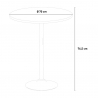 High Coffee Bar Pub Table Round Square Central Leg Bistrot Buy