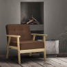Vintage Scandinavian retro design wooden armchair chair with armrests Hage Model