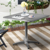 Square folding top bar bistrot table 70x70cm aluminium Locinas Offers