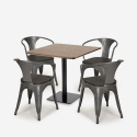 set bar table restaurants horeca 90x90cm 4 chairs Lix burke Model