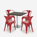 coffee table set horeca bar kitchen restaurants 90x90cm 4 chairs heavy Cost