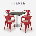 coffee table set horeca bar kitchen restaurants 90x90cm 4 chairs heavy Catalog