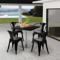 coffee table set horeca bar kitchen restaurants 90x90cm 4 chairs heavy Bulk Discounts