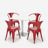 table set bar kitchen restaurants horeca 90x90cm 4 chairs Lix heavy white Cost