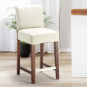 Henriksdal style wooden bar and kitchen stool from 63 cm height Comfort L Model