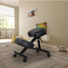 Swedish orthopaedic stool chair metal ergonomic leatherette Balancesteel Lux On Sale