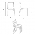 Horeca coffee table set 90x90cm 4 chairs stackable restaurant bar kitchen Jasper 