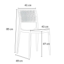 Cross Stackable Polypropylene Bar Chairs for Kitchen and Garden 