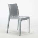 Set 4 stackable polypropylene chairs Horeca table 90x90cm Yanez Black 