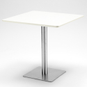 Horeca white 90x90cm coffee table set 4 stackable poly rattan chairs Barrett White Characteristics