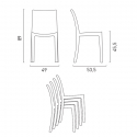 Horeca white 90x90cm coffee table set 4 stackable poly rattan chairs Barrett White 