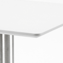 Set 4 chairs polypropylene bar restaurant table white Horeca 90x90cm Jasper White 
