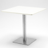 Set 4 chairs polypropylene bar restaurant table white Horeca 90x90cm Jasper White 