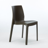 Set of 4 stackable chairs bar kitchen table Horeca black 90x90cm Jasper Black 