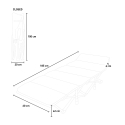 Portable folding camp bed 60x185cm camping foldable Leiskite Characteristics