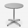set 2 chairs steel industrial design round table 70cm factotum Offers