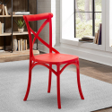 Set of 20 Polypropylene Design Chair Vintage Style Home Interiors Restaurants Cross Bulk Discounts