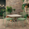 Square table set 70x70cm beige 2 chairs indoor-outdoor design Magus Bulk Discounts