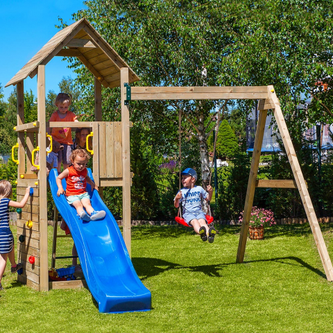 Tower with slide climbing swing children's garden playground Carol-2 Promotion