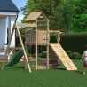 Children's Wooden Outdoor Playset with Slide, Swing, Climbing - Activer Discounts